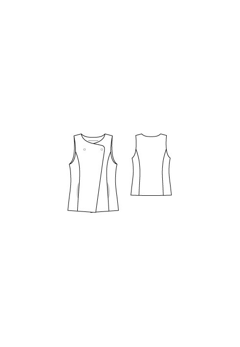 Pattern Long vest made of woolen fabric (Burda 10/2012, pattern number 110)