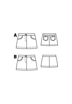 Выкройка Юбка мини из искусственной кожи (Burda 11/2010, № выкройки 149 A)