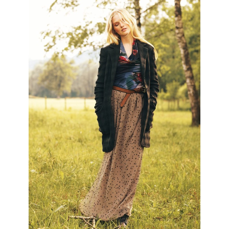 Pattern Maxi skirt with...