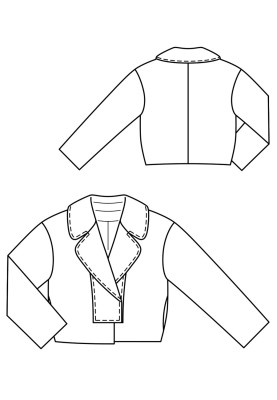 Pattern Short jacket with dropped armholes (Burda 12/2019, pattern number 111 A)