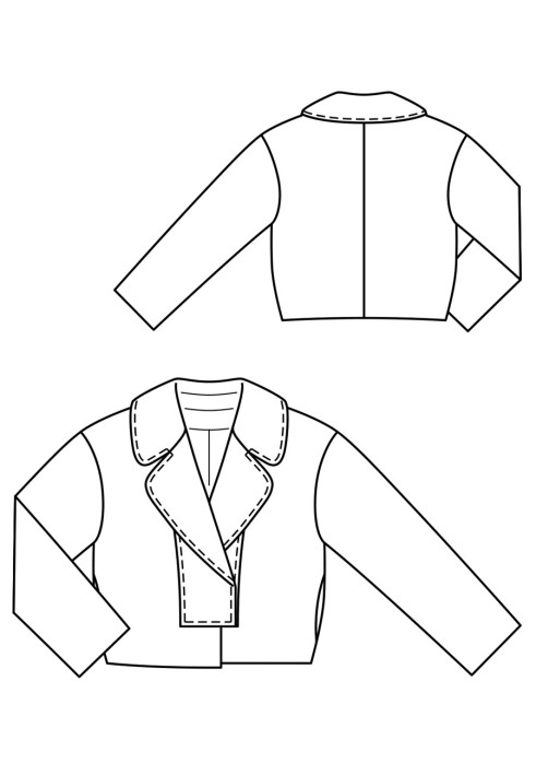 Pattern Short jacket with dropped armholes (Burda 12/2019, pattern number 111 A)