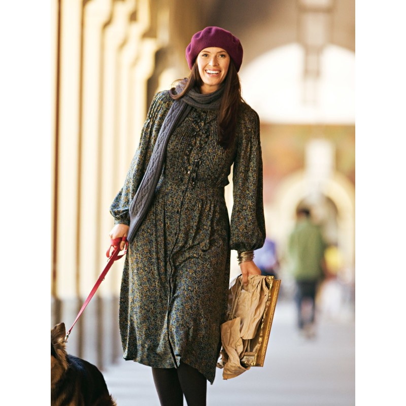 Pattern Shirt-cut dress...