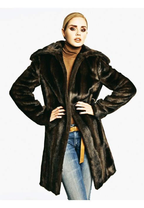 Pattern Fur coat with a wide collar (Burda 12/2011, pattern number 116)