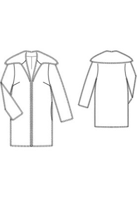 Pattern Fur coat with a wide collar (Burda 12/2011, pattern number 116)