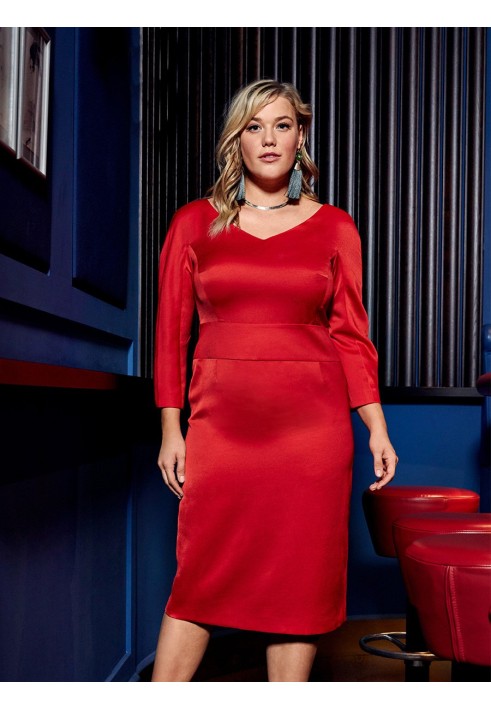 Pattern Sheath dress with 7/8 sleeves and a wide sewn-in belt (Burda 12/2019, pattern number 125)