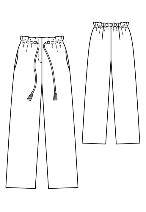 Pattern Wide straight-cut pants (Burda 10/2019, pattern number 111 B)