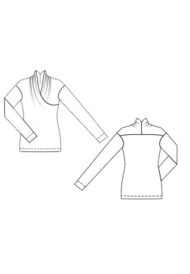 Pattern Pullover made of thin knitted fabric (Burda 11/2011, pattern number 114 A)