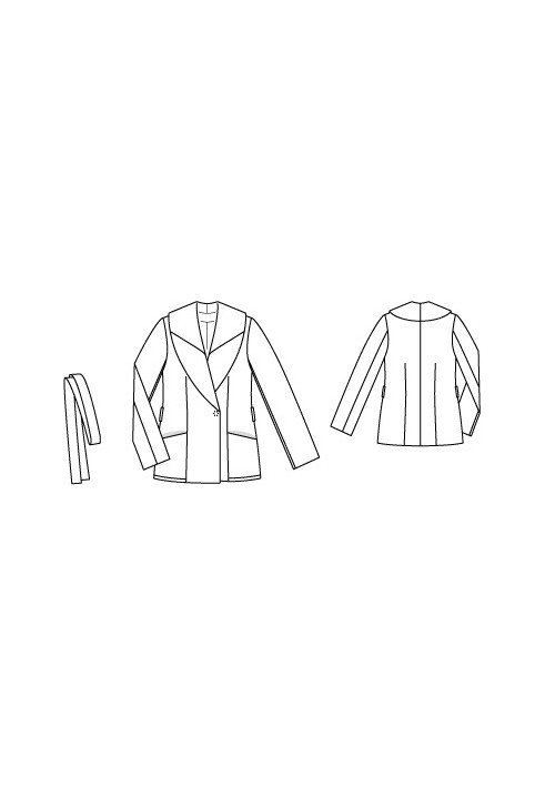 Pattern Velor jacket with shawl collar (Burda 10/2010, pattern number 107)