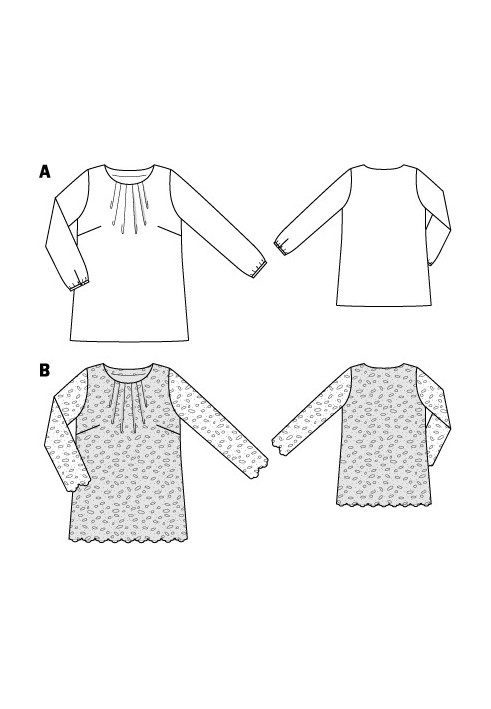 Pattern Tunic lace flared silhouette (Burda 10/2012, pattern number 138 B)