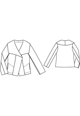 Pattern Double-breasted jacket with a large collar (Burda 10/2012, pattern number 101)