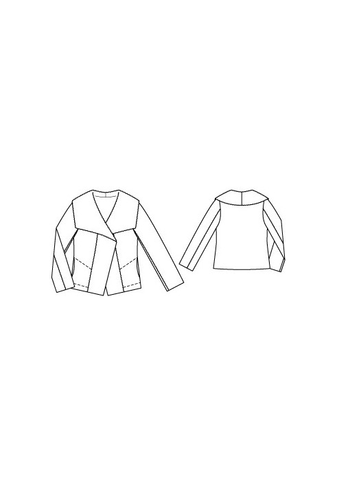 Pattern Double-breasted jacket with a large collar (Burda 10/2012, pattern number 101)