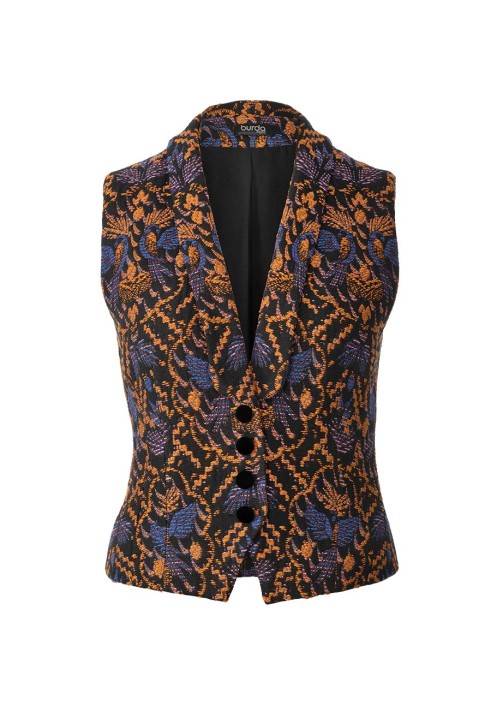 Pattern Jacquard vest with shawl collar (Burda 10/2019, pattern number 112 A)