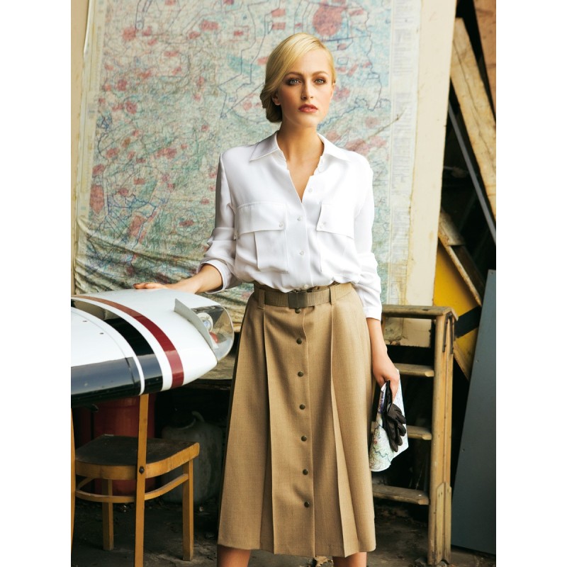 Pattern Blouse-shirt with...