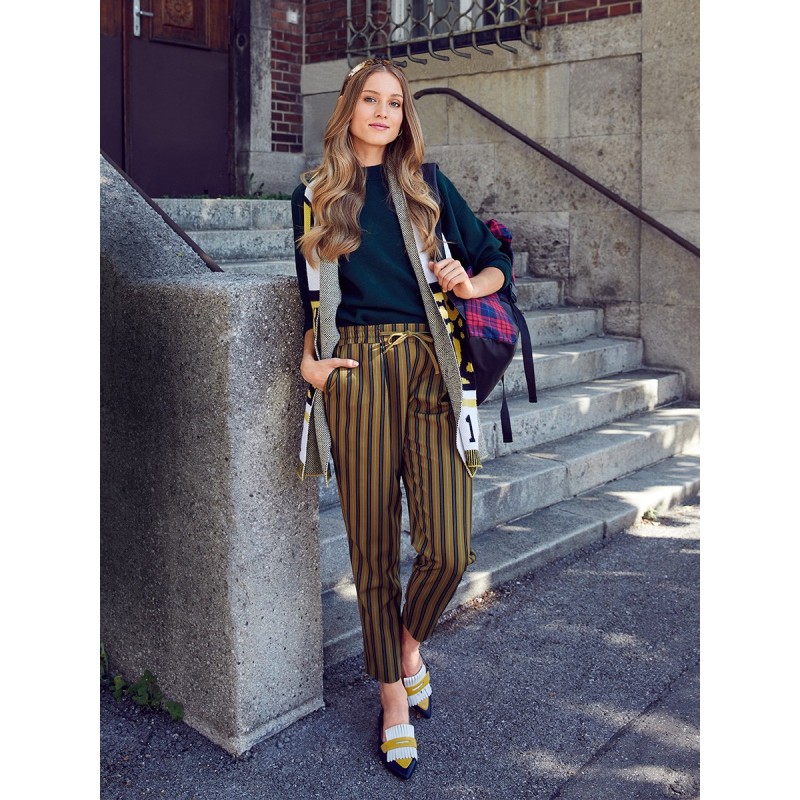 Pattern Pants with soft...