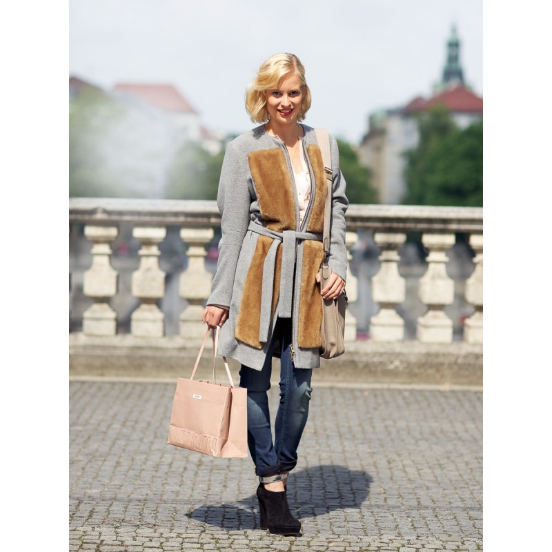 Pattern Long jacket with...