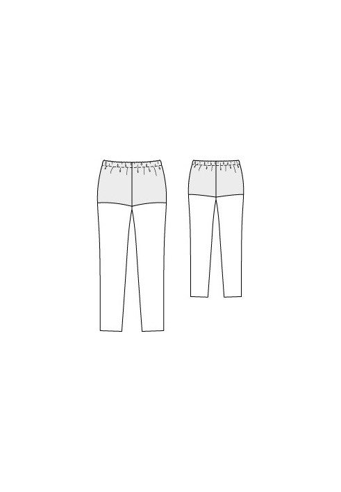 Pattern Pants with leather bottom (Burda 10/2010, pattern number 143)