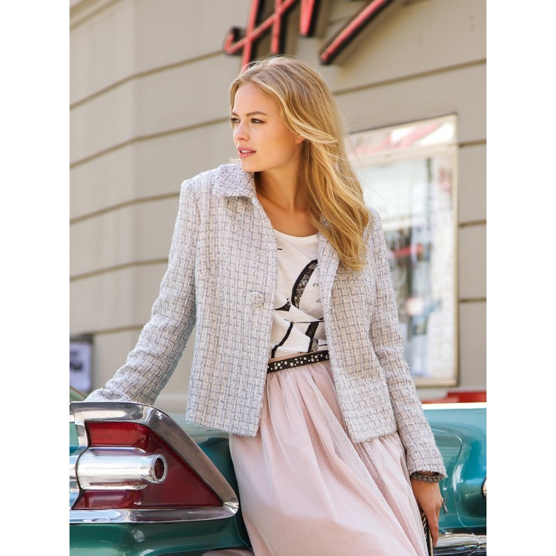 Pattern Boucle jacket with...