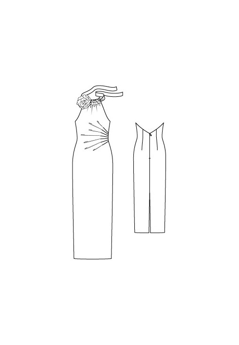 Pattern Evening dress with an American armhole (Burda 12/2011, pattern number 130)