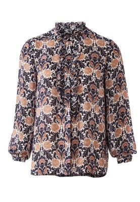 Pattern Shirt cut blouse with frills (Burda 12/2019, pattern number 101 A)