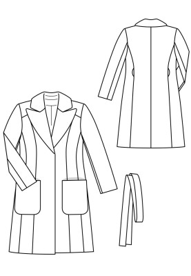 Pattern Single-breasted tailored coat (Burda 11/2017, pattern number 125)