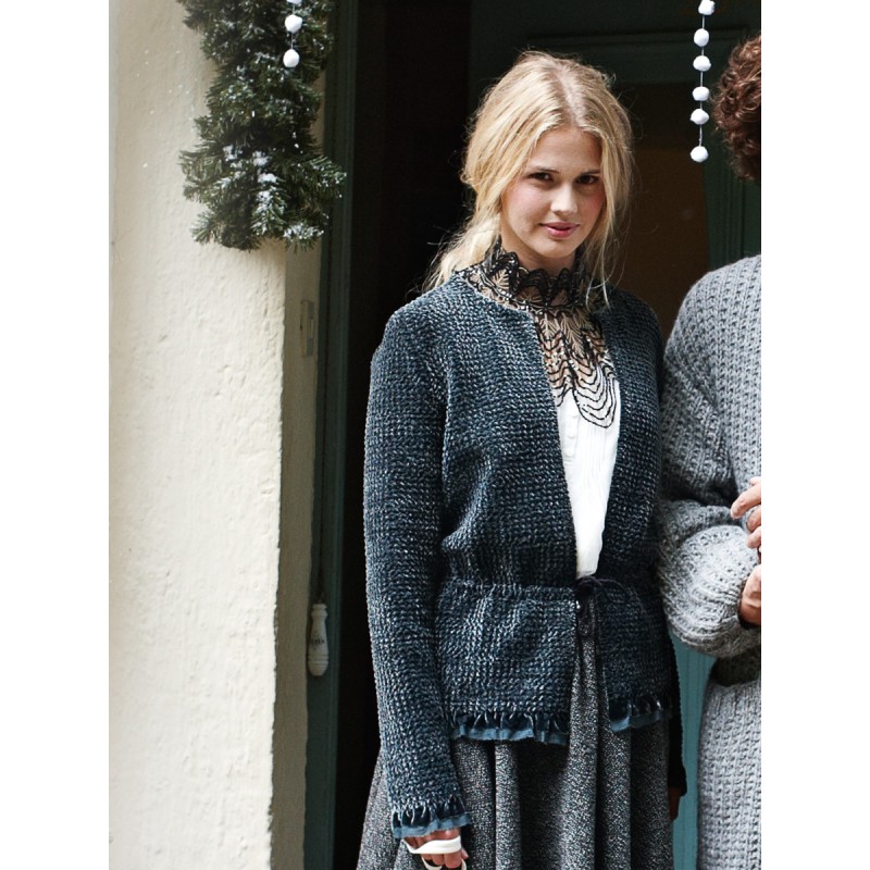 Pattern Velvet jacket with...