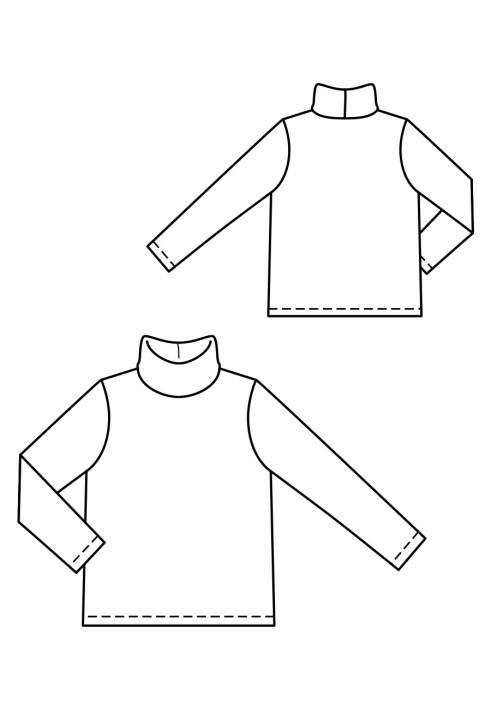 Pattern Turtleneck pullover with a high collar (Burda 10/2020, pattern number 132 A)