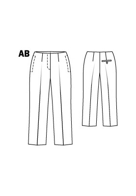 Pattern Pants 7/8 length without belt (Burda 11/2010, pattern number 132 A)