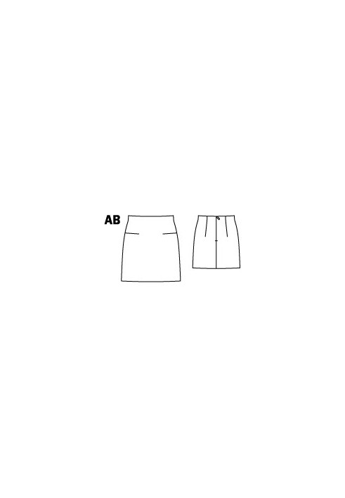 Pattern Mini skirt with horizontal pleats (Burda 12/2010, pattern number 123 B)