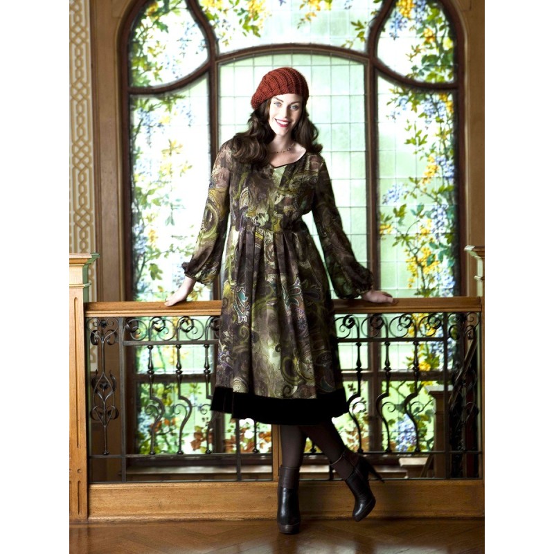 Pattern A-line dress with...