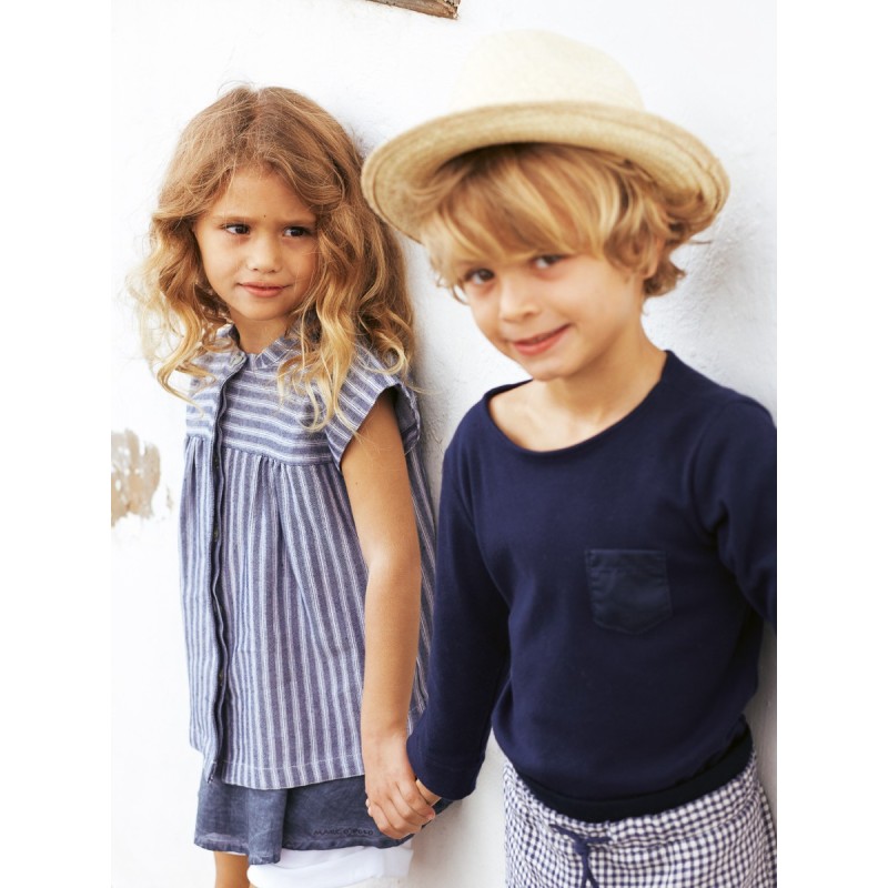 Pattern Shirt-cut blouse...