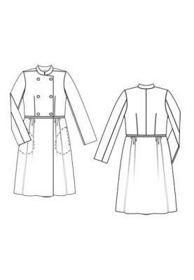 Pattern Cut-off double-breasted coat with stand-up collar (Burda 11/2010, pattern number 127)