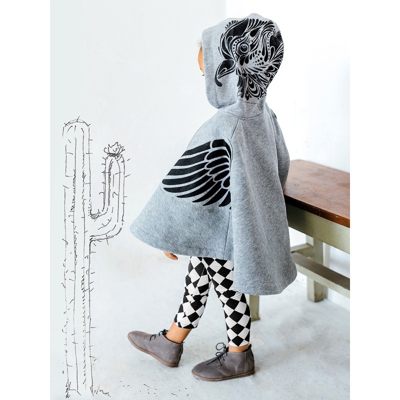 Pattern Knitted cape with a...
