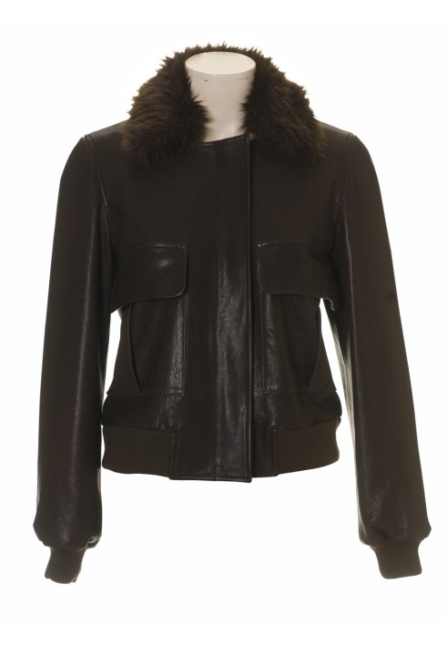 Pattern Leather jacket with removable fur collar (Burda 10/2010, pattern number 101)