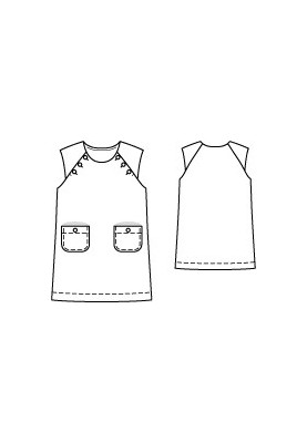 Pattern Boucle dress with short raglan sleeves (Burda 10/2011, pattern number 142)