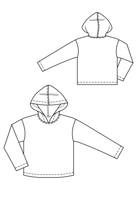 Pattern Anorak straight cut with a hood (Burda 7/2020, pattern number 116)