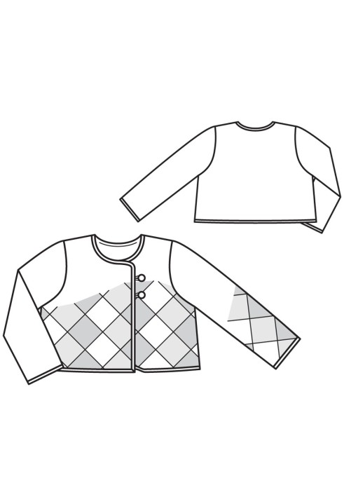 Pattern Jacket with a straight cut with a fly fastener (Burda 11/2016, pattern number 137)