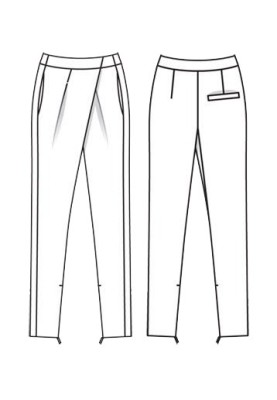 Pattern Pants of a narrowed cut with a smell (Burda 11/2011, pattern number 105)