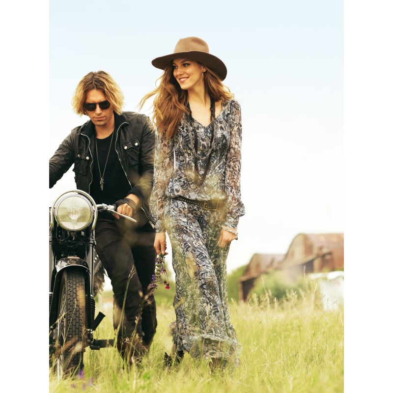 Pattern Heart-cut maxi...