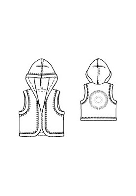 Pattern Leather vest with hood (Burda 10/2012, pattern number 148)