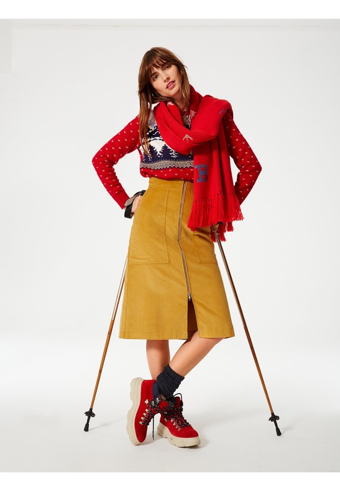 Pattern 70s-style A-line midi skirt (Burda 12/2019, pattern no. 119)