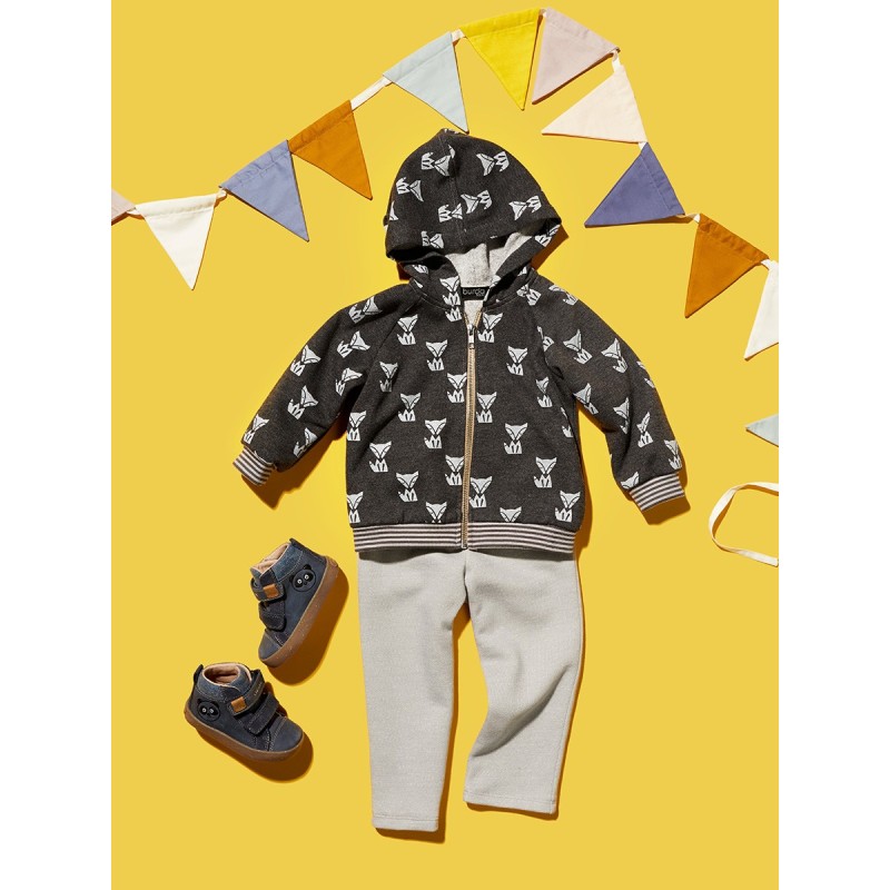 Pattern Wide-cut knitted...