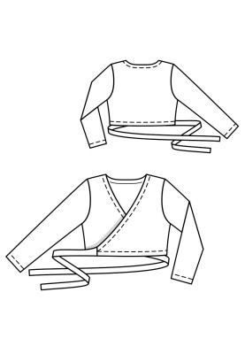 Pattern Cardigan short with a smell and long ties (Burda 8/2020, pattern number 131)