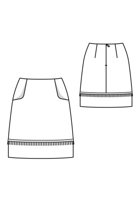 Pattern A-line skirt with side pockets (Burda 10/2020, pattern number 111 A)