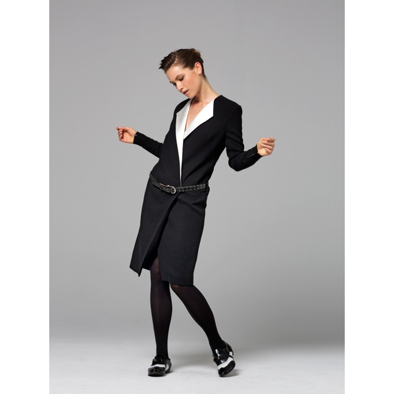 Pattern Dress-coat with...