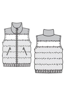 Pattern Quilted vest with stand-up collar (Burda 11/2011, pattern number 137)