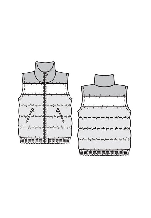 Pattern Quilted vest with stand-up collar (Burda 11/2011, pattern number 137)