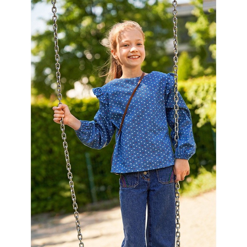 Pattern Straight-cut blouse...