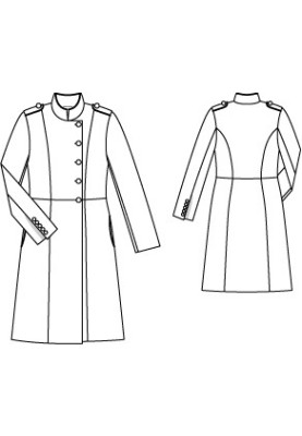 Pattern Cut-off coat with a high collar (Burda 12/2012, pattern number 104)