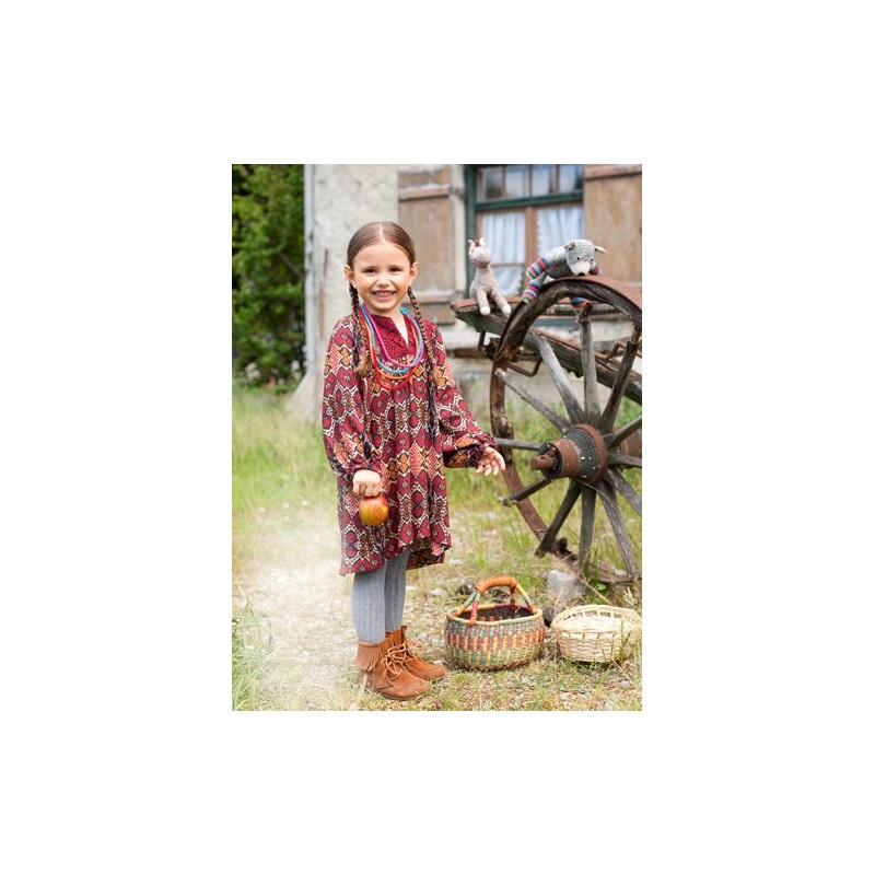 Pattern Dress with long...