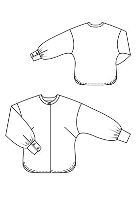 Выкройка Блузка-рубашка с широкими рукавами (Burda 8/2020, № выкройки 110 A)